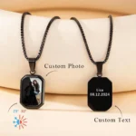 Couples photo necklace – product photo 1