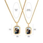 Couples photo necklace – product photo 2