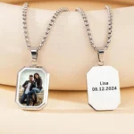 Couples photo necklace – product photo 5